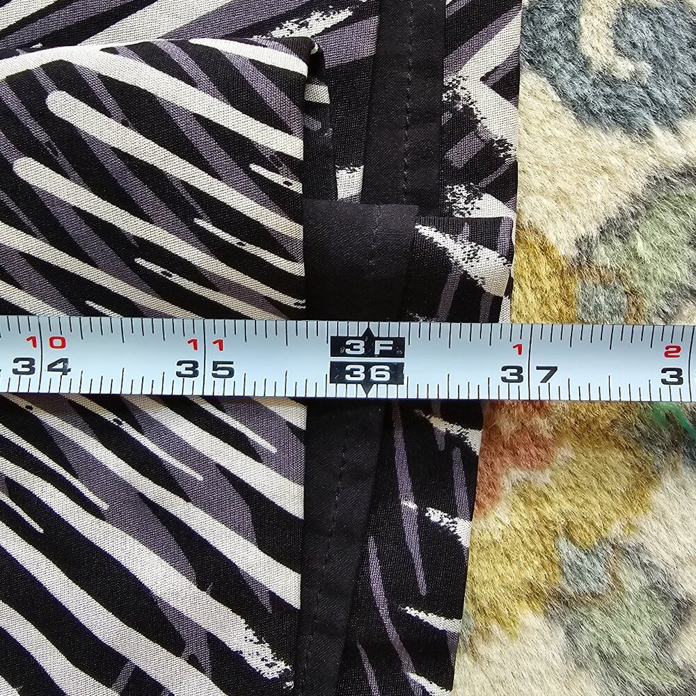 Classiques Entier Silk Black and White Palm Frond Sleeveless Midi Dress Women's - Picture 6 of 7